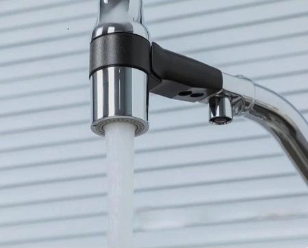 Смеситель Gappo G4398-80 для кухни с краном для фильтра черный хром