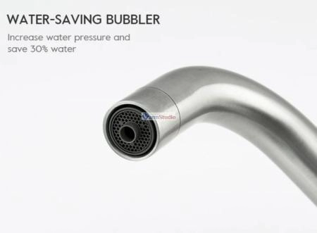 Смеситель для кухни Frap F43801 с краном для фильтр/воды сатин