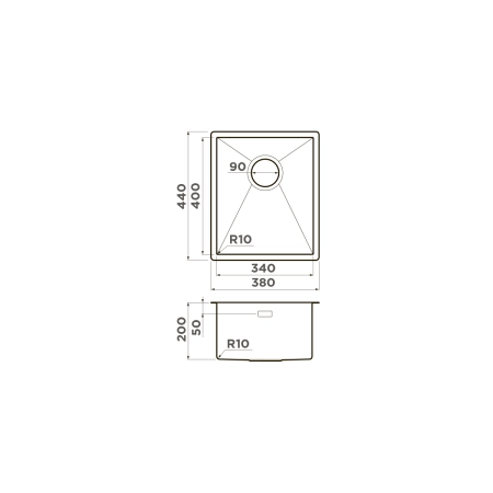 Кухонная мойка Omoikiri Taki 38-U/IF-GB нерж.сталь/графит 4997016