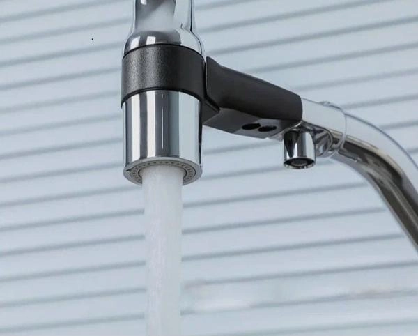 Смеситель Gappo G4398-80 для кухни с краном для фильтра черный хром