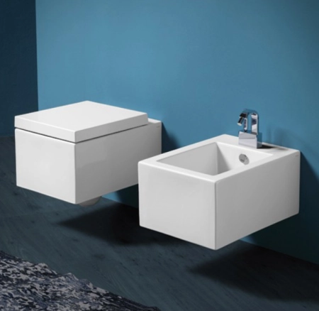 SIMAS Frozen Биде подвесное 38х51см, с 1 отв. под смеситель, цвет: белый