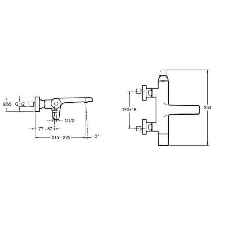 Смеситель Jacob Delafon AVID E97369-CP для ванны хром