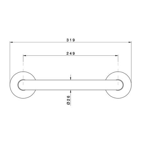 Nicolazzi Accessori Grab Bar Поручень 61.4см, цвет: English Gold