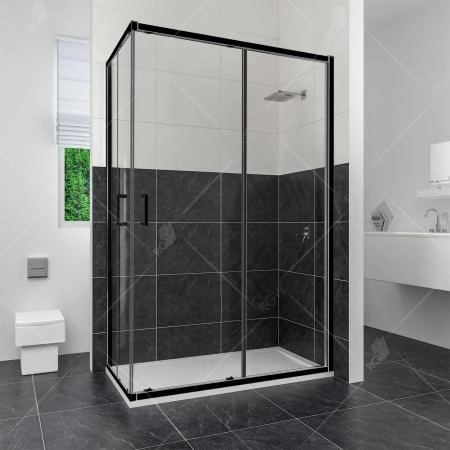 Душевой уголок RGW Classic CL-44B 80x100 стекло прозрачное/профиль черный 32094480-14