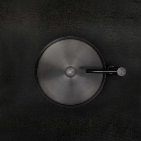 Gessi 316 Раковина 40x90 см, без отв., напольная, отдельностоящая, с сифоном, слив в пол, цвет: Black metal brushed PVD