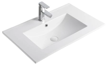 Раковина Gid 9070e 71x47 встраиваемая сверху белая