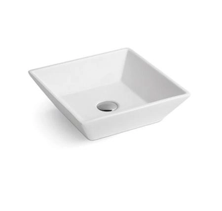 Раковина SantiLine SL-1014 41x41 на столешницу керамическая Белый