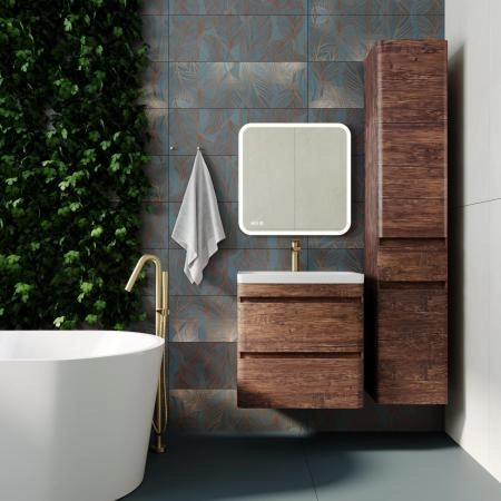 Тумба под раковину Style Line Elfante Атлантика 60 Люкс старое дерево, PLUS, подвесная