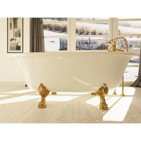 Ванна AquaStone Оливия ножки белые 180х90 иск. камень