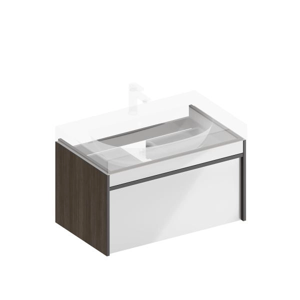 Тумба Kerama Marazzi MODULA МОДУЛА MOD.80.1+1\AR подвесная 80 с ящиком 1+1, арабика