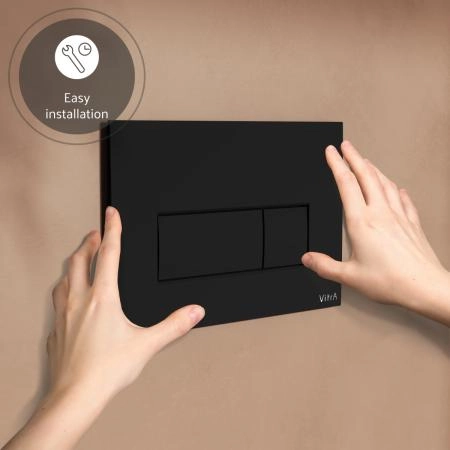 Кнопка смыва для инсталляции VitrA Root Square  740-2311 матовая черная двойный смыв