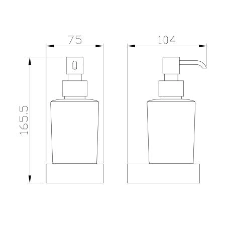 Дозатор мыла WONZON & WOGHAND, Хром (WW-9533)