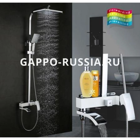 Душевая система Gappo G2407-8 белый хром