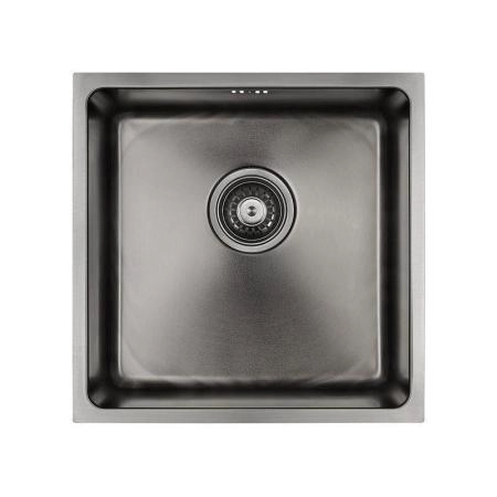 Кухонная мойка Paulmark LASSAN PM304444-GM вороненая сталь 440х440мм нерж. Сталь