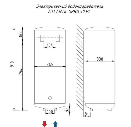 Водонагреватель накопительный Atlantic Opro Slim 50 PC