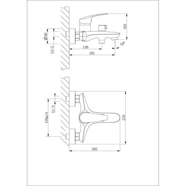 Смеситель Lemark Linara LM0414C для ванны