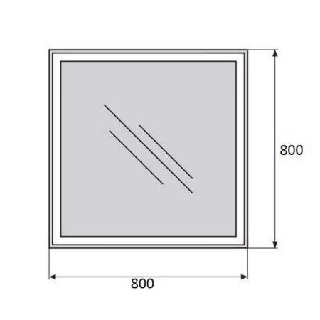 Зеркало Belbagno SPC-GRT-800-800-LED-BTN Led подсветка вкл/выкл 800x30x800