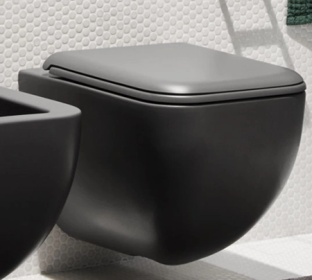 Cielo Shui Comfort унитаз 375х550х375 мм, подвесной, открытый смывной край, в комплекте крепление, цвет Cemento