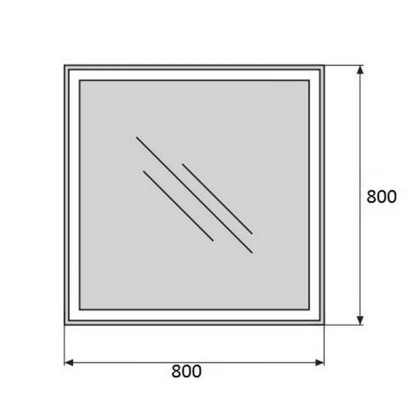 Зеркало Belbagno SPC-GRT-800-800-LED-BTN Led подсветка вкл/выкл 800x30x800