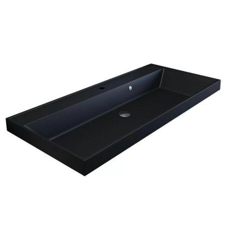 Раковина кварцевая Uperwood Classic Quartz 100 см, черная матовая, космос