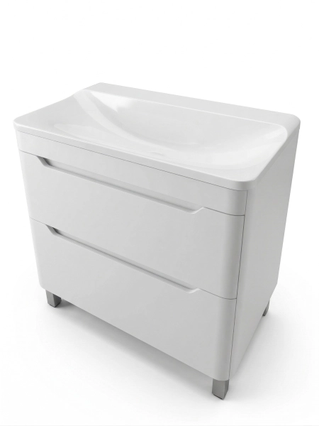 Напольная тумба Uperwood Ocean TOceanF80w2 80 см белая 2 ящика