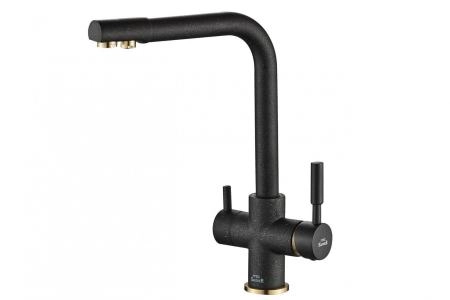 Смеситель для кухни ZORG Steel Hammer (SH 552 BLACK BR) бронза | черный