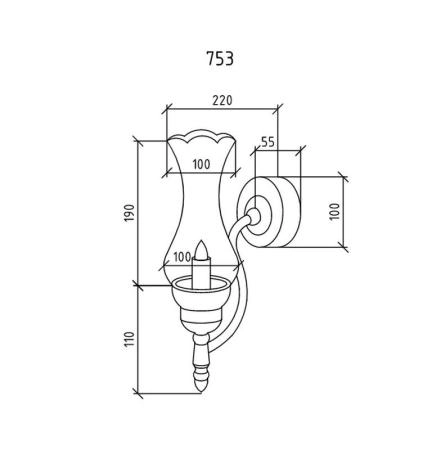 Бра Boheme бронза 753 753