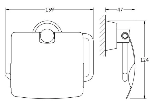 Держатель туалетной бумаги FBS Vizovice VIZ 055 с крышкой хром