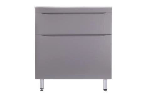 Тумба напольная Style Line Бергамо мини 90 (2 ящ.) Люкс антискрейтч серый, PLUS