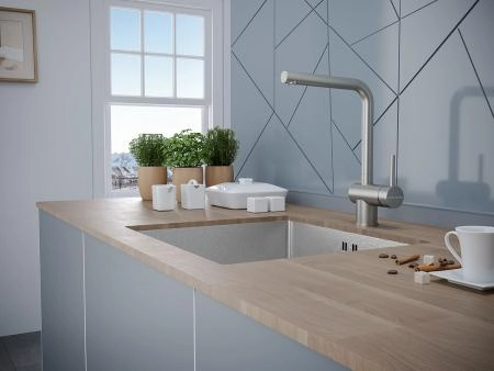 Смеситель для кухни Paulmark Spring нержавеющая сталь Sp212067-SS, под фильтр