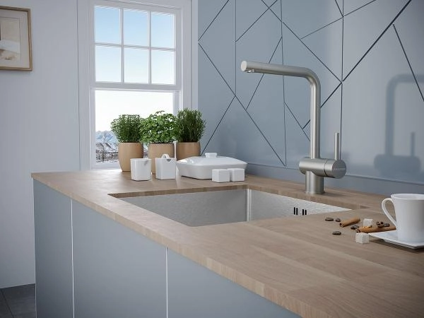 Смеситель для кухни Paulmark Spring нержавеющая сталь Sp212067-SS, под фильтр