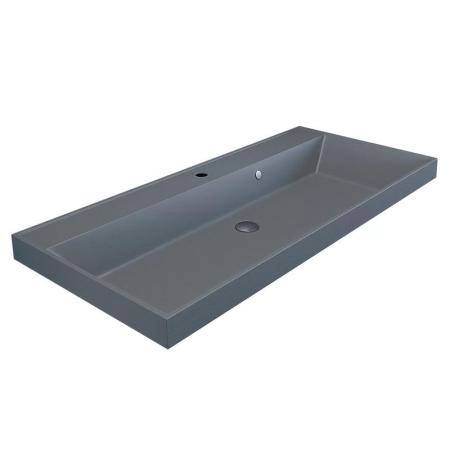 Раковина кварцевая Uperwood Classic Quartz 100 см, серая матовая, бетон
