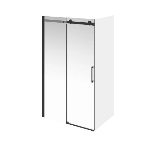 Душевая дверь Kerama Marazzi CRISTALLO КРИСТАЛЛО CT.120.SD.BLK.M раздвижные с функцией плавного открывания и закрывания, 120х210, матовый черный