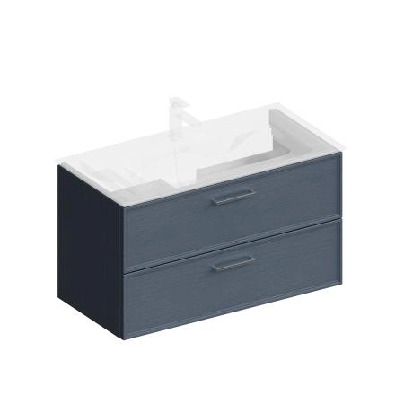 Тумба Kerama Marazzi PIANO CLASSIC ПИАНО КЛАССИК PIA.CL.95\BLU.M подвесная 95 см, 2 ящика, ясень синий матовый
