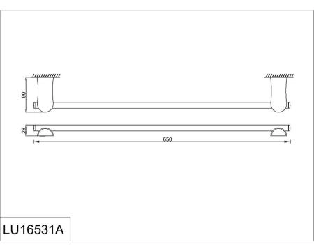 Полотенцедержатель 60 см RUSH Luson (LU16531A)
