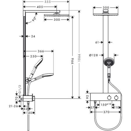 Душевая система Hansgrohe Raind.E 27361000 хром