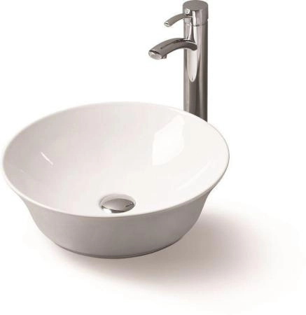 Раковина SantiLine SL-1053 41,5x41,5 на столешницу керамическая Белый