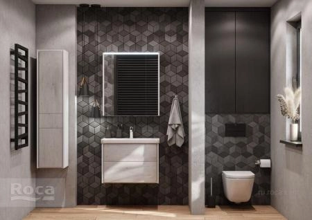 Шкаф колонна Roca Ronda L белый матовый/бетон ZRU9303005