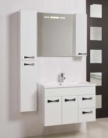 Шкаф зеркало Акватон Диор 80 1A168002DR01R с подсветкой белый