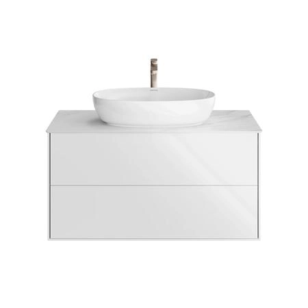Kerama Marazzi PLAZA Modern Тумба подвесная 100x48см, 2 ящика, цвет: белый