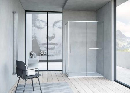 Душевой уголок Vincea Slim Soft VSR-1SS1011CL, 1100*1000, хром, стекло прозрачное