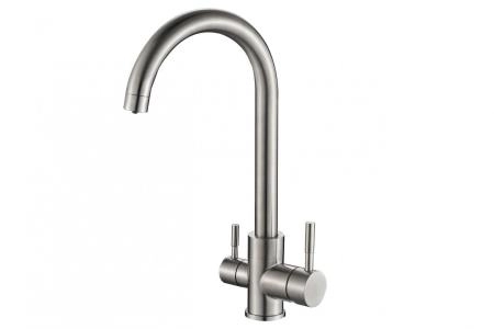 Смеситель для кухни ZORG Steel Hammer (SH 713 INOX) сталь
