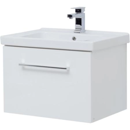 Тумба Dreja BIG INN 65 см под умывальник белый глянец, подвесная