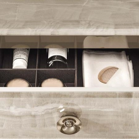 VITAGE milldue edition MAJESTIC 10 Комплект мебели 180х55х82см напольный, раковина, зеркало, с подсветкой, отделка: стекло alabastro gold, фурнитура: бронза