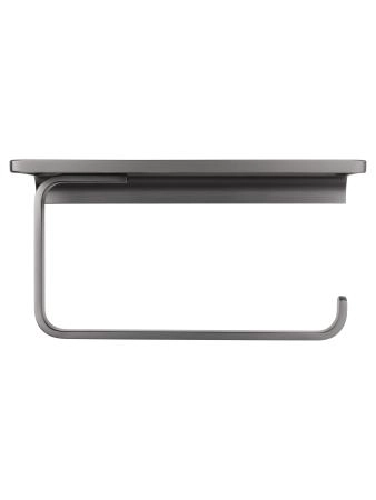 Держатель для туалетной бумаги с полкой WONZON & WOGHAND ECLIPSE, Темный графит (WW-9126-BGM)