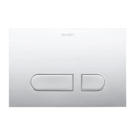 Duravit DuraSystem А1 Клавиша смыва для унитаза, 21.7х14.6см, двойной смыв, фронтальная пластина, цвет: хром