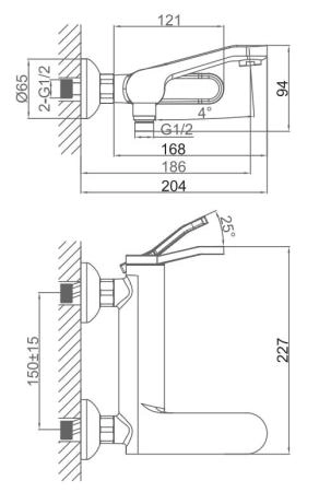 Смеситель для ванны D&K Venice Rialto (DA1063241)