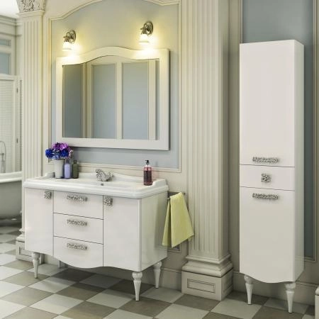 Шкаф-колонна Comforty Монако-40 левая 00004140124 белый глянец