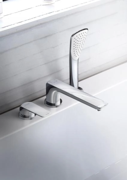 Смеситель Kludi Ameo 414470575 для ванны, на 3 отверстия с изливом