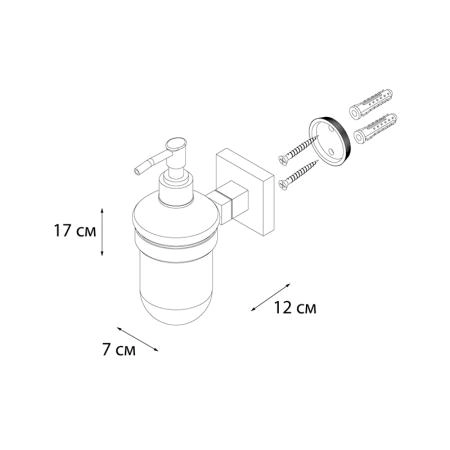 Дозатор жидкого мыла FIXSEN METRA FX-11112, хром